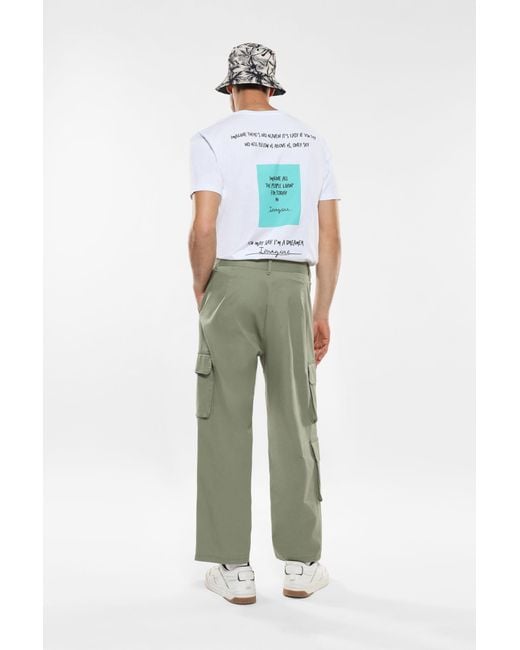 Pantaloni Cargo Con Tasche Verticali E Tasche Laterali di Imperial in Green da Uomo