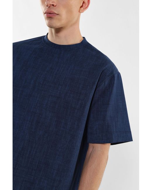 T-shirt effet denim à encolure ronde Imperial pour homme en coloris Blue