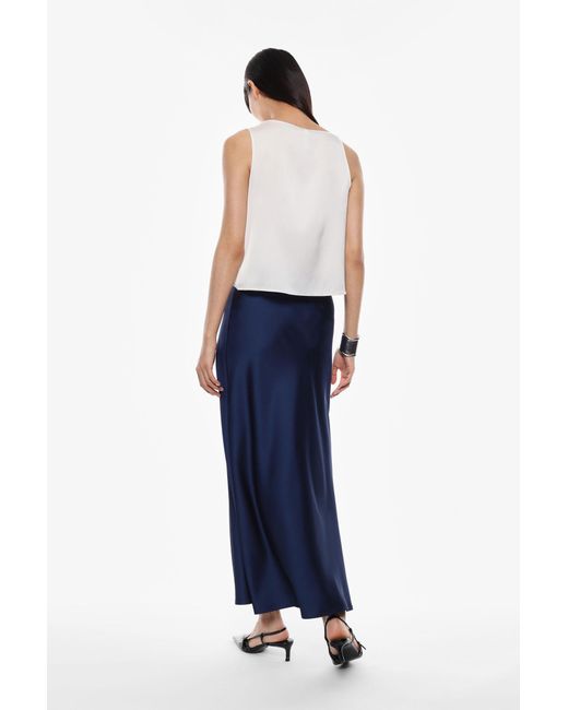 Jupe longue coupe fluide Imperial en coloris Blue