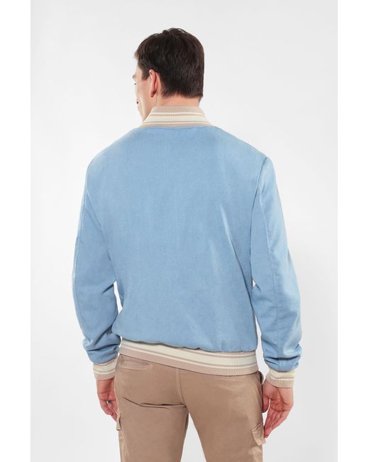 Veste zippée avec ourlets en contraste Imperial pour homme en coloris Blue
