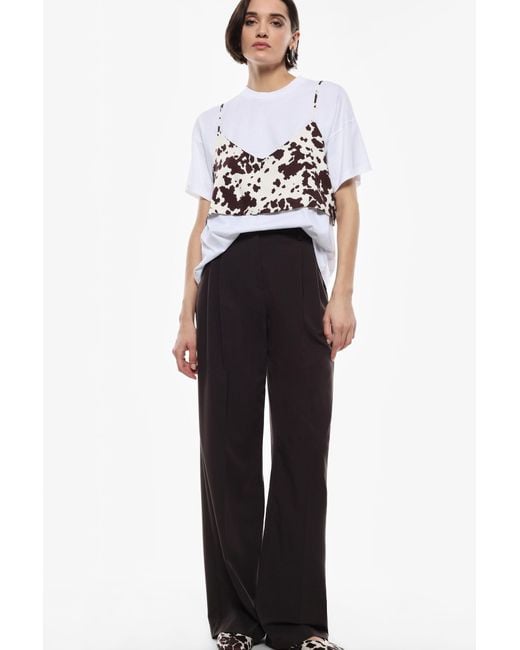 T-shirt et top superposé en coton avec imprimé motif vache Imperial en coloris Blue