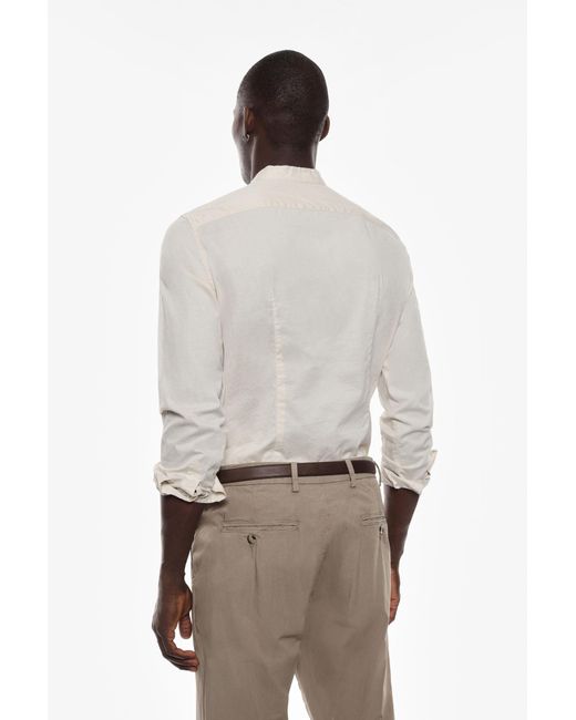 Camicia Con Collo Coreano E Bottoni di Imperial in White da Uomo