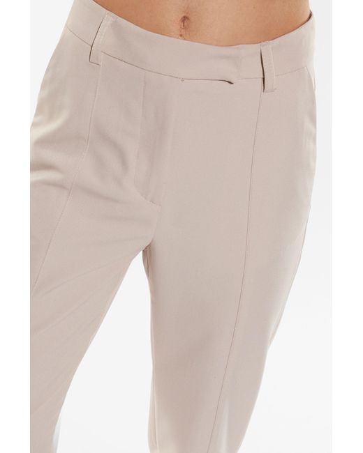 Pantaloni Slim-Fit Monocolour Con Piega Stirata di Imperial in White