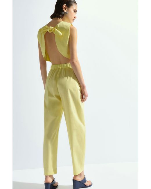 Pantalon taille haute uni Imperial en coloris Yellow