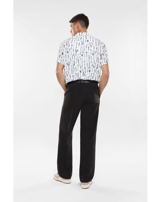Pantaloni Slim-Fit Con Pinces E Piega Stirata di Imperial in Black da Uomo