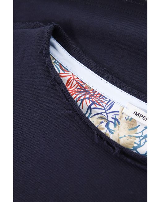 Sweat en coton avec détails ajourés et ourlets à bord franc Imperial pour homme en coloris Blue