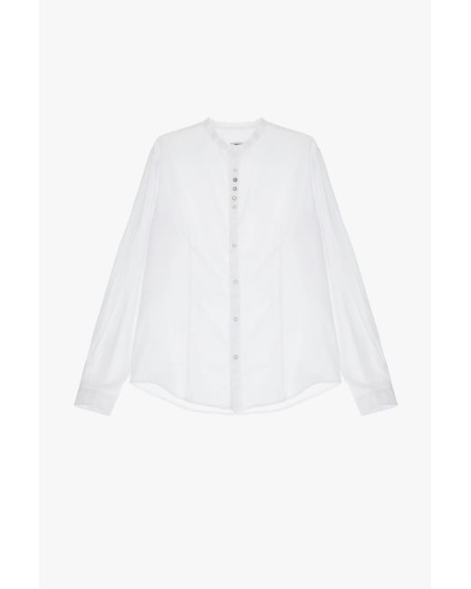 Camicia Con Colletto Alla Coreana di Imperial in White da Uomo