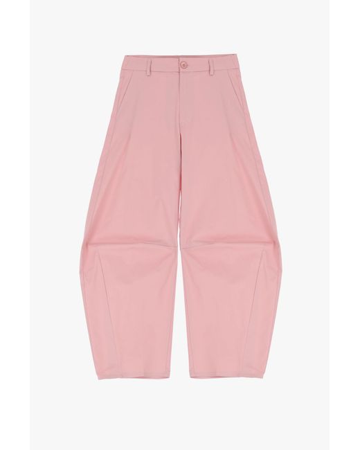 Pantaloni Balloon Con Tasche Verticali E Cuciture Dettaglio di Imperial in Pink