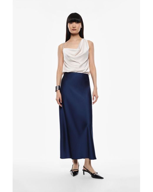 Jupe longue coupe fluide Imperial en coloris Blue