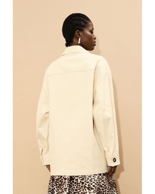 Chaqueta Camisa Con Cierre De Botones Imperial de color Natural