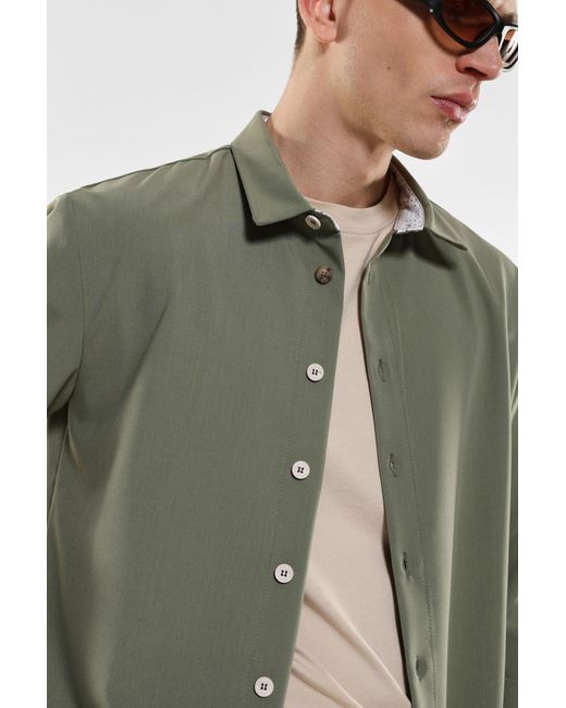 Camicia Con Bottoni A Contrasto di Imperial in Green da Uomo