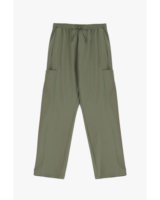 Pantaloni Straight Con Coulisse E Tasche Laterali Applicate di Imperial in Green da Uomo