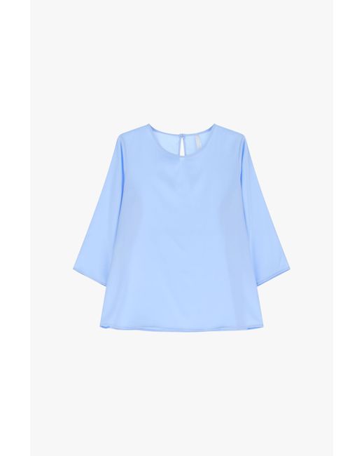 Blusa Scollo Rotondo Maniche 3/4 di Imperial in Blue