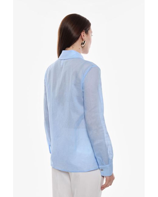 Camicia Con Colletto Classico E Bottoni Dorati di Imperial in Blue