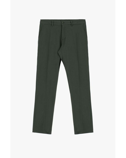 Pantaloni Slim-Fit Con Tasche Verticali E Piega Stirata di Imperial in Green da Uomo