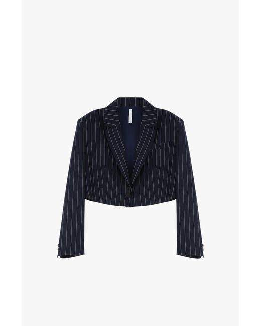 Blazer court à rayures avec boutons Imperial en coloris Blue