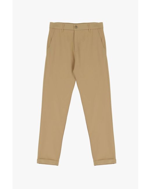 Pantaloni Slim-Fit Con Tasche Verticali di Imperial in Natural da Uomo