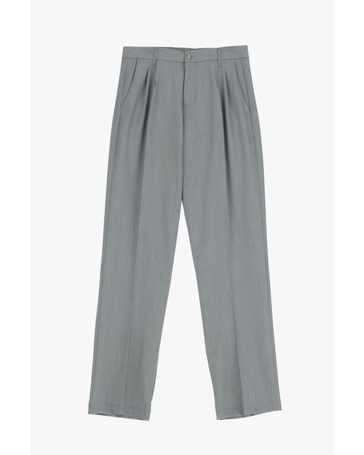 Pantaloni Slim-Fit Con Pinces E Piega Stirata di Imperial in Gray da Uomo