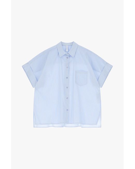 Camicia A Righe Con Colletto Classico di Imperial in Blue