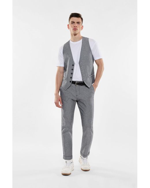 Pantaloni Slim-Fit Spinati Con Tasche Verticali di Imperial in Gray da Uomo