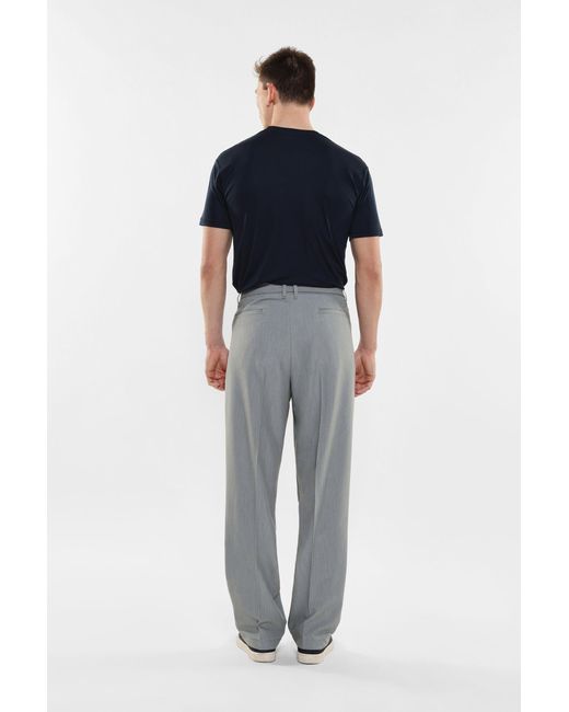Pantaloni Slim-Fit Con Pinces E Piega Stirata di Imperial in Gray da Uomo