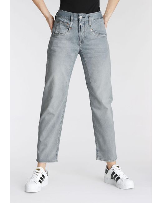 Herrlicher High-waist-Jeans "Shyra Tap Denim Stretch" in Blau | Lyst DE