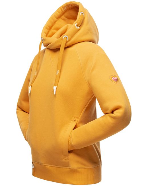 Navahoo Kapuzensweatshirt "Liebesmäuschen", Kuscheliger Damen Hoodie mit  dicken Tunnelzugkordeln in Gelb | Lyst DE