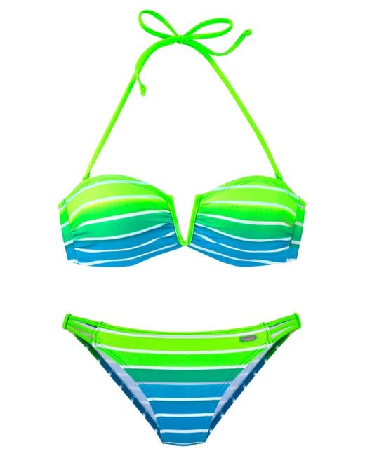Venice Beach Bandeau-Bikini, mit Farbverlauf in Grün | Lyst DE