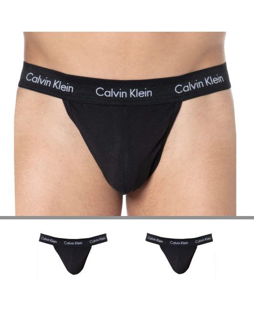 Coton Stretch String Calvin Klein pour homme en coloris Black