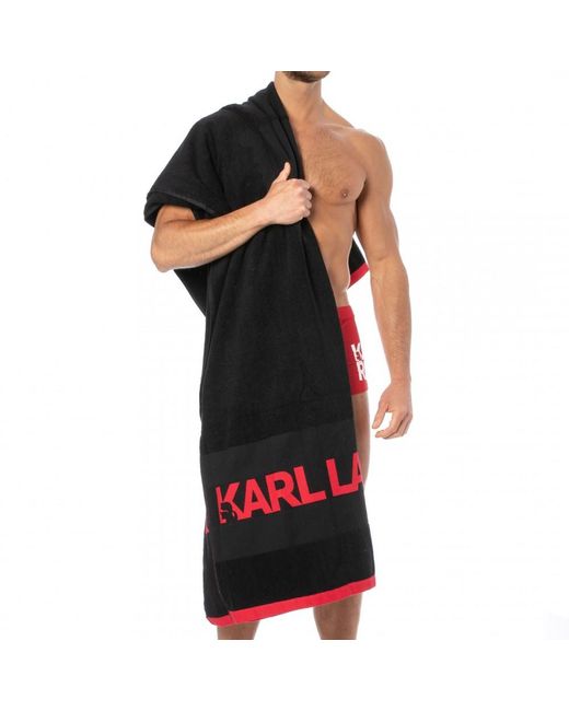Drap de Bain Karl Lagerfeld pour homme en coloris Black