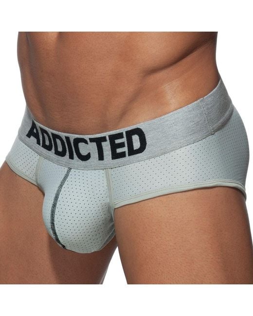 Slip Push Up Mesh Argent Addicted pour homme | Lyst