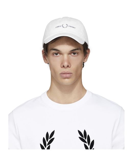 Fred Perry Cotton Towelling Cap in White for Men | Lyst