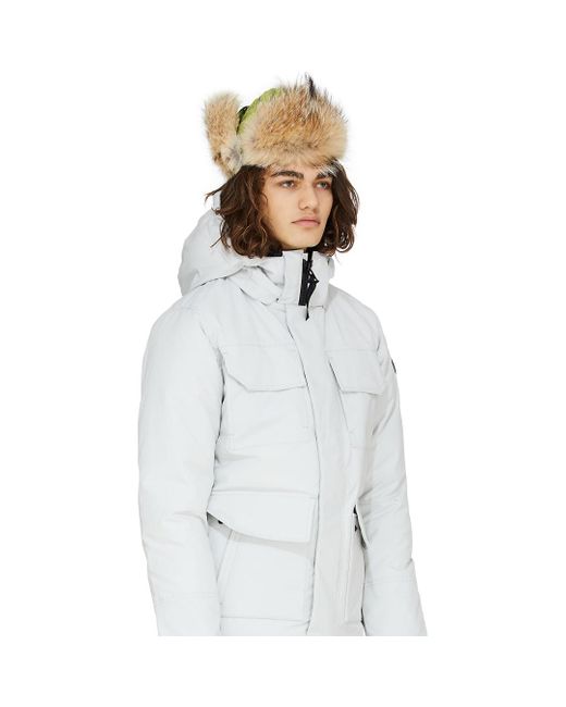 Canada Goose Fur Aviator Hat in Green 
