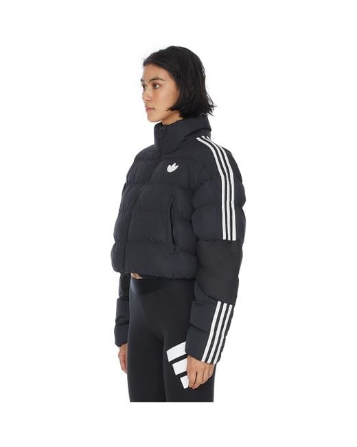 adidas Originals Short Synthetic Down Puffer Jacket in Black - Lyst