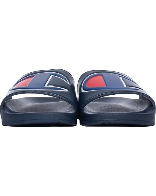 Champion Ipo Slide In Navy Blue For Men Lyst