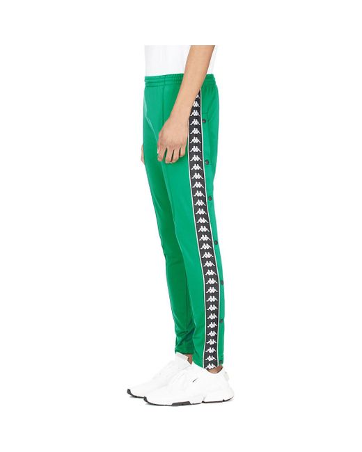 konstant minimal fedme Kappa 222 Banda Astoria Slim Snap Track Pants in Green for Men | Lyst