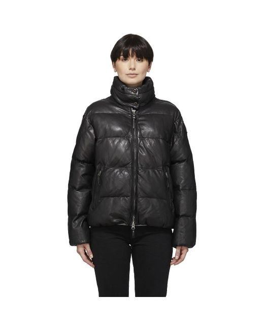 Parajumpers Pia Leather Jacket in Black | Lyst