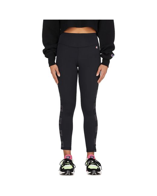 Champion Rubber High Waisted Tights in Black - Lyst