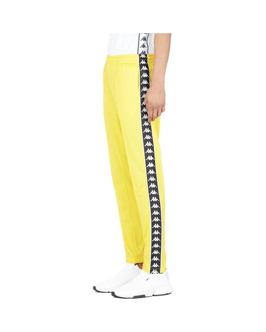 Kappa Synthetic 222 Banda Astoria Slim Track Pants in Yellow/Black/White ( Yellow) for Men - Lyst