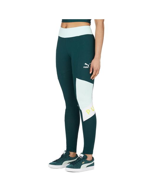 PUMA Rubber Xtg Leggings, Stripes Pattern in Green - Save 29% - Lyst