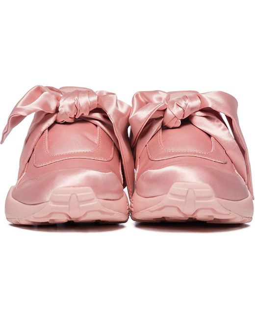fenty bow sneakers pink