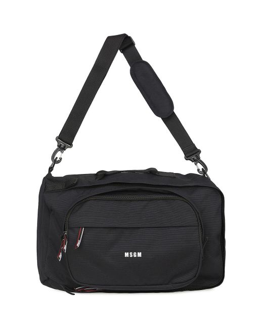 MSGM Black Micro Logo Hand Bag for men