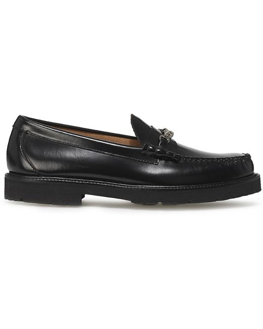 Fred Perry Leather G.h. Bass Chain Detail Penny Loafers in Black for ...