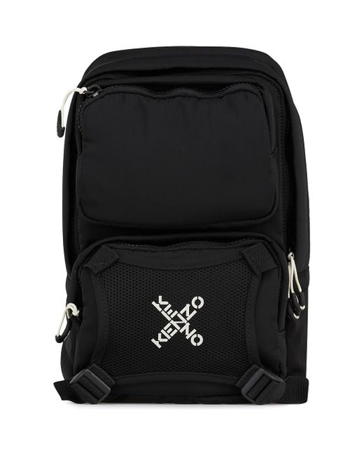 KENZO Rubber Sport Single Strap Backpack in Black Lyst