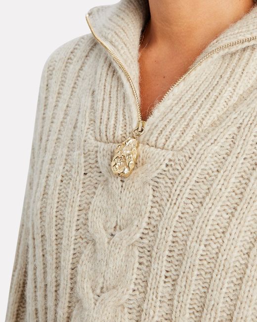 nanushka pearl zip sweater