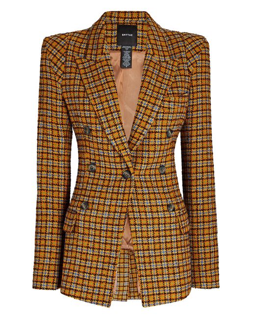 Smythe Not A Db Pagoda Tweed Blazer in Brown | Lyst