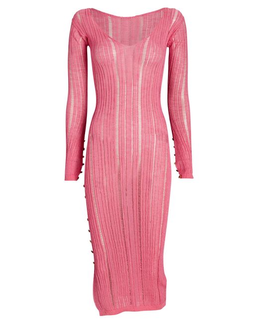 Cult Gaia Synthetic Antonella Rib Knit Cover-up in Pink - Lyst