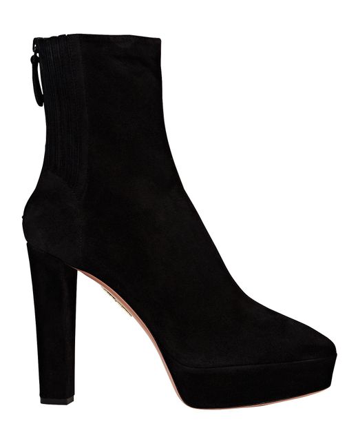 Aquazzura Saint Honoré 120 Platform Ankle Boots in Black Lyst