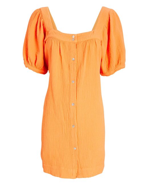 Honorine Francoise Cotton Gauze Mini Dress in Orange Lyst Canada