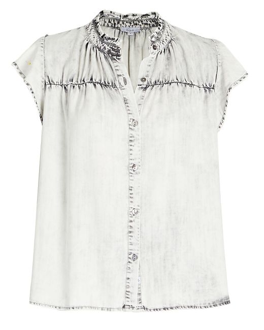 Rails Ruthie Fluttersleeve Top in Greylt (White) Lyst